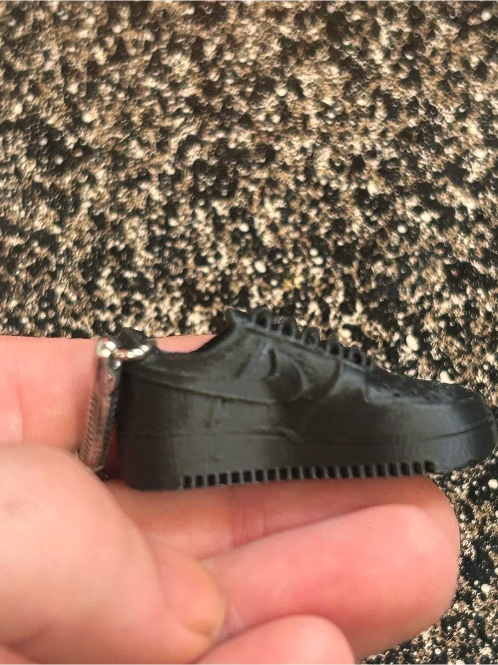 Black Men's Sneaker Keychain - Mini Shoe Accessory